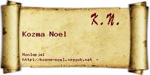 Kozma Noel névjegykártya